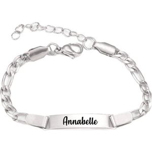 Baby/Kinder Armbandje Met Naam | Zilver | RVS | Annabelle