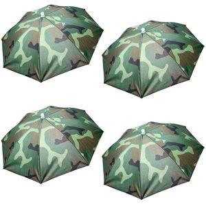 Vouwbare Paraplu Hoeden - Camouflage - 4 Stuks
