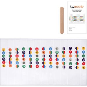 kwmobile gitaar fretboard stickers set - Gitaar notitie stickers voor akoestische en elektrische 6-snarige gitaren - Transparante stickers om te leren