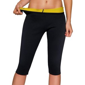 Sauna Workout broek voor vrouwen Sauna vest broek Body Shaper Weight Loss Leggings Licht Slim Hot Yoga Capri Dijen Bauch Fatburner Taille Trainer - L