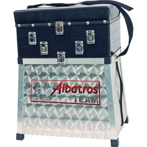 Albatros zitmand -zitkoffer-viskoffer aluminium 3-ladig