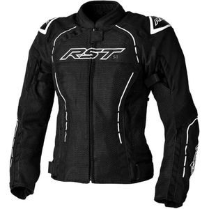 RST S1 Mesh Ce Ladies Textile Jacket Black White 20 - Maat - Jas