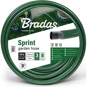 Bradas Tuinslang SPRINT 30 meter 1/2"" - 13mm - Half duims - Drielaags groen