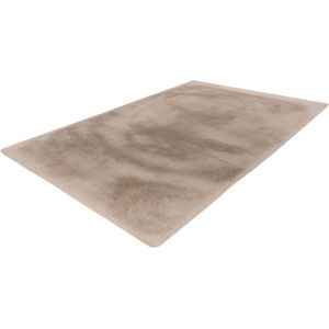 Lalee Heaven - Vloerkleed - Tapijt – Karpet - Hoogpolig - Superzacht - Fluffy - Shiny- Silk look- rabbit- 80x150 cm licht taupe