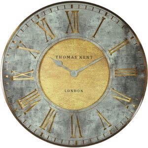 Thomas Kent - Grote wandklok Florentine Star L marmer groen - 74cm rond