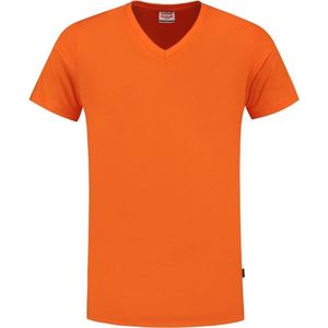 Tricorp T-shirt V Hals Slim Fit 101005 Oranje  - Maat 5XL