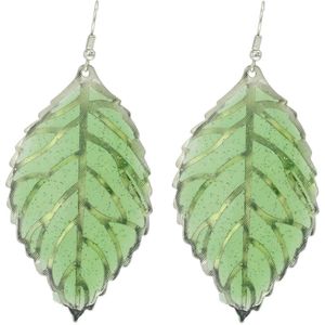 Behave Leaf earring - oorbellen - oorhangers - blad - bladeren - groen