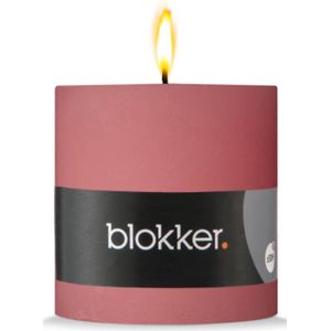 Blokker Rustieke Cilinderkaars - Roze - 75 branduren