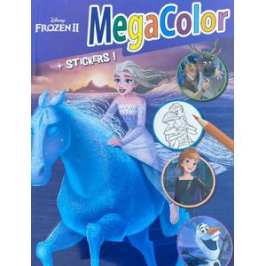 Disney Frozen II - MegaColor kleurboek Frozen 2 - Elsa temt de Nokk - Disney NL + stickers geschikt voor kleurstiften en kleurpotloden