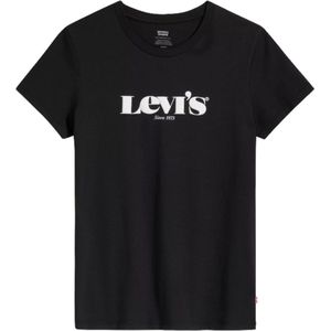 Levi's The Perfect Tee 173691250, Vrouwen, Zwart, T-shirt, maat: XXS