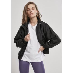 Urban Classics - Oversized Shiny Crinkle Nylon Trainings jacket - XL - Zwart