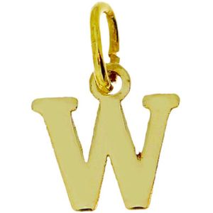 Goud Hanger Letter W 14 karaats