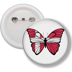 Button Met Speld - Vlinder Vlag Denemarken