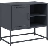 vidaXL - Tv-meubelx39x60,5 - cm - staal - antracietkleurig