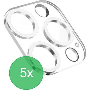 Camerascreenprotector 5x Geschikt voor: iPhone 15 Pro / 15 Pro Max Plus - screen protector - glas - bescherm je camera - beschermglas - Zwart - ZT Accessoires