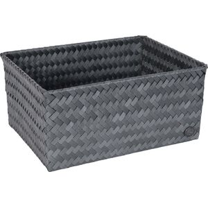 Open basket rectangular dark grey large