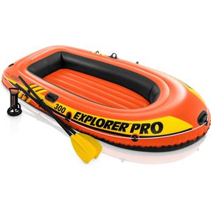 Intex Explorer Pro 300 Set - Opblaasboot - 244 x 117 x 36 cm - Inclusief peddels en pomp