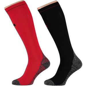 Xtreme Sockswear Compressie Sokken Hardlopen - 2 paar Hardloopsokken - Multi Red - Compressiesokken - Maat 35/38
