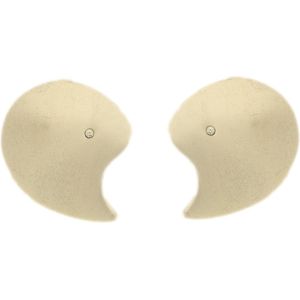 Behave Dames clip oorbel zilver-kleur oorclip met steentje 2,5 cm