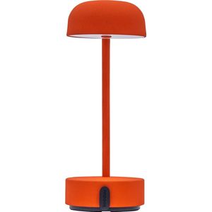 Kooduu Fokus Bureaulamp - Tafellamp - Led lamp - Nachtlamp - Dimbaar - Oplaadbaar - 25,5 cm - Leeslamp - Led Bureaulamp - Oranje - Staal