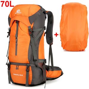 Aventury® Backpacks - 70L - Backpack Organiser - Backpack regenhoes - Laptop Backpack - Backpack Rugzak - Backpack Dames - Backpack Heren - Outdoor - Klimmen - Wandelen - Trekking Oranje