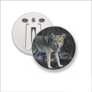 Button Met Clip - Wolf