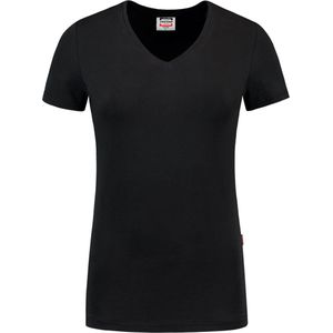 Tricorp Dames T-shirt V-hals 190 grams 101008 - Zwart - Maat 4XL