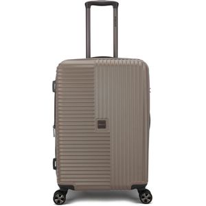 Decent Tourister Middelgrote Koffer - 66 cm - 65/80 Liter - Expandable - TSA Slot - Taupe