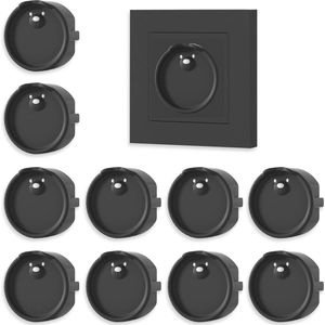 10 stuks siliconen F-stekkerafdekking - zwart - spatwaterdicht - keuken - badkamer - stopcontactbescherming stopcontact beveiliging