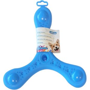 Nobleza Hondenspeelgoed frisbee - Hondenfrisbee - Kunststof boemerang voor honden - Blauw