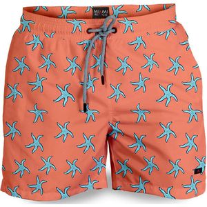 Miami Beach | Hoogwaardige Kwaliteit Zwemshort | Zwembroek | Beachshort | Heren | Sneldrogend | Maat S | MB13-153 Roze Zalm