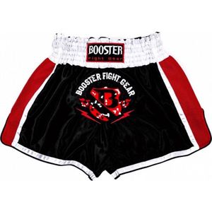 Booster Vechtsport Broekje Muay Thai TBT PRO 4.7 Black Red Maat Kickboxing Shorts Booster: S = maat 29/30 | 50-60kg