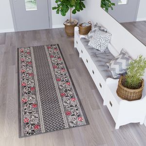 Tapiso Dream Tapijt Loper Grijs Gangloper Woonkamer Maat- 90x600