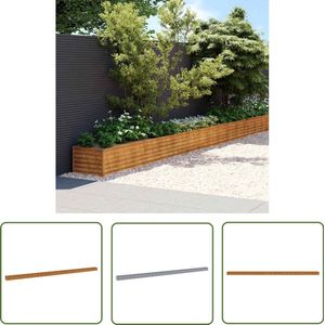The Living Store Plantenbak verhoogd 1152x50x36 cm cortenstaal - Tuinbakken - Plantenbak - Cortenstaal - Sierplanten - Buxus