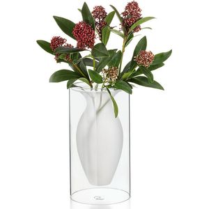 Philippi ESMERALDA Vase M - Mondgeblazen Glas - Transparant