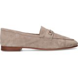 Manfield - Dames - Taupe suède loafers - Maat 41