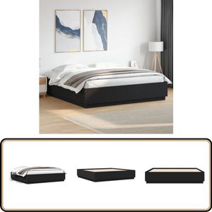 vidaXL Bedframe massief hout zwart 200x200 cm