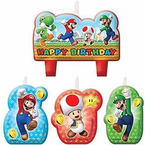 Kaarsen set Super Mario 4-delig