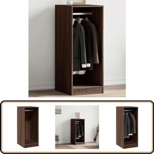 vidaXL Kledingkast - 48x41x102 cm - Grijs Sonoma Eiken Kledingkast - Garderobe - Houten Kledingkast - Kleding Rek - Bergruimte