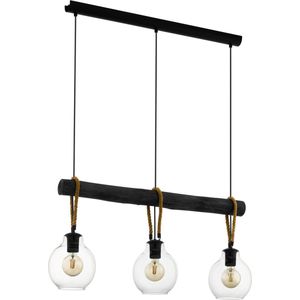 EGLO Roding Hanglamp - E27 - 88 cm - Zwart/Bruin