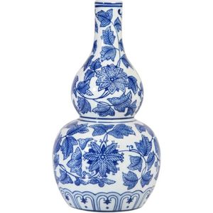 Vaas - 25 cm - Delfts blauw - &Klevering - hoge vaas - cadeau vrouw - vrouwen cadeautjes