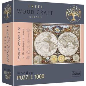 Trefl hout Oude Wereldkaart puzzel - 1000 stukjes