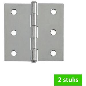 i-FIX scharnier met vaste pen | 60 x 60 mm | verzinkt | 2 STUKS