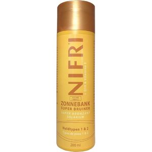 Nifri - zonnebankcrème - super bruiner - extra huidtype 1 & 2 - hydraterend en verzorgend - voor gezicht en lichaam - 200ml