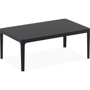 Alterego Lage tuintafel 'DOTY' zwart design - 100x60 cm