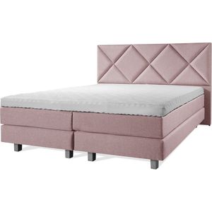 Boxspring Luxe 120x200 Ruiten Oud Roze