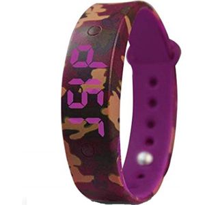 U15 Plashorloge – Medicijnhorloge – 15 Alarmfuncties – Kind & Volwassen – Paars camouflage