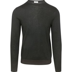 Profuomo Pullover Merinowol Zwart - Maat S - Heren - Pullovers