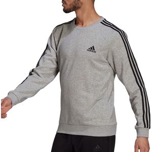 adidas 3-Stripes Fleece Hoodie Heren - Sporttruien - grijs - Mannen