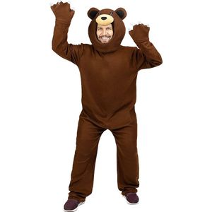 Funidelia | Grizzlybeer Kostuum voor volwassenen - Beer Kostuum - Maat L - XL - Bruin